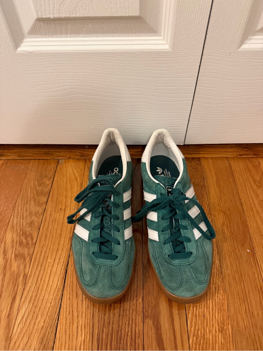 adidas Gazelle Suede Sneaker in Green with White Stripes - Picture 3 of 9